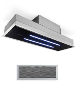 Klarstein High Line, mennyezeti páraelszívó, 90 cm, 410 m³/ó, 75 W, 3 fokozat, távirányító, fekete