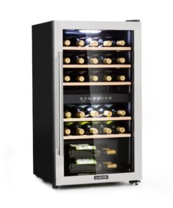 Klarstein Vinamour 29D, borhűtő, 2 zóna, 80 liter, 29 palack, 5 - 22 °C, érintésvezérlés