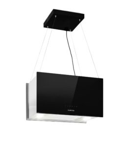 Klarstein Kronleuchter L, mennyezeti páraelszívó, 60 cm, 590 m³/ó, LED, érintőképernyős, fekete