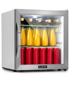 Klarstein Beersafe L Crystal White, hűtőszekrény, E energiahatékonysági osztály, LED, 2 fém rács, üvegajtó, fehér