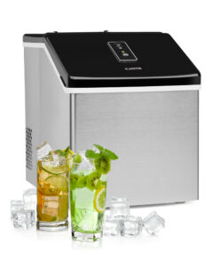 Klarstein Clearcube, jégkocka készítő, 13 kg/24 h, rozsdamentes acél, fekete