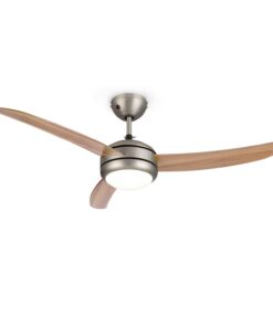Klarstein El Paso, mennyezeti ventilátor, 52", E27 foglalat, 3 lapát, tölgyfa megjelenés