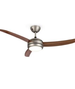 Klarstein El Paso, mennyezeti ventilátor, 52", menet e27, 3 lapát, sötét tölgyfa kialakítás