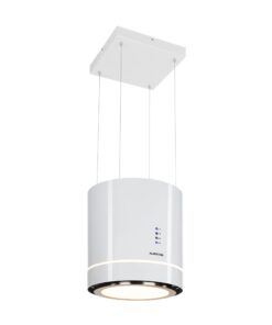 Klarstein Tron Ambience, sziget páraelszívó, Ø 38 cm, légkeringetés, 540 m³/ó, LED, fehér