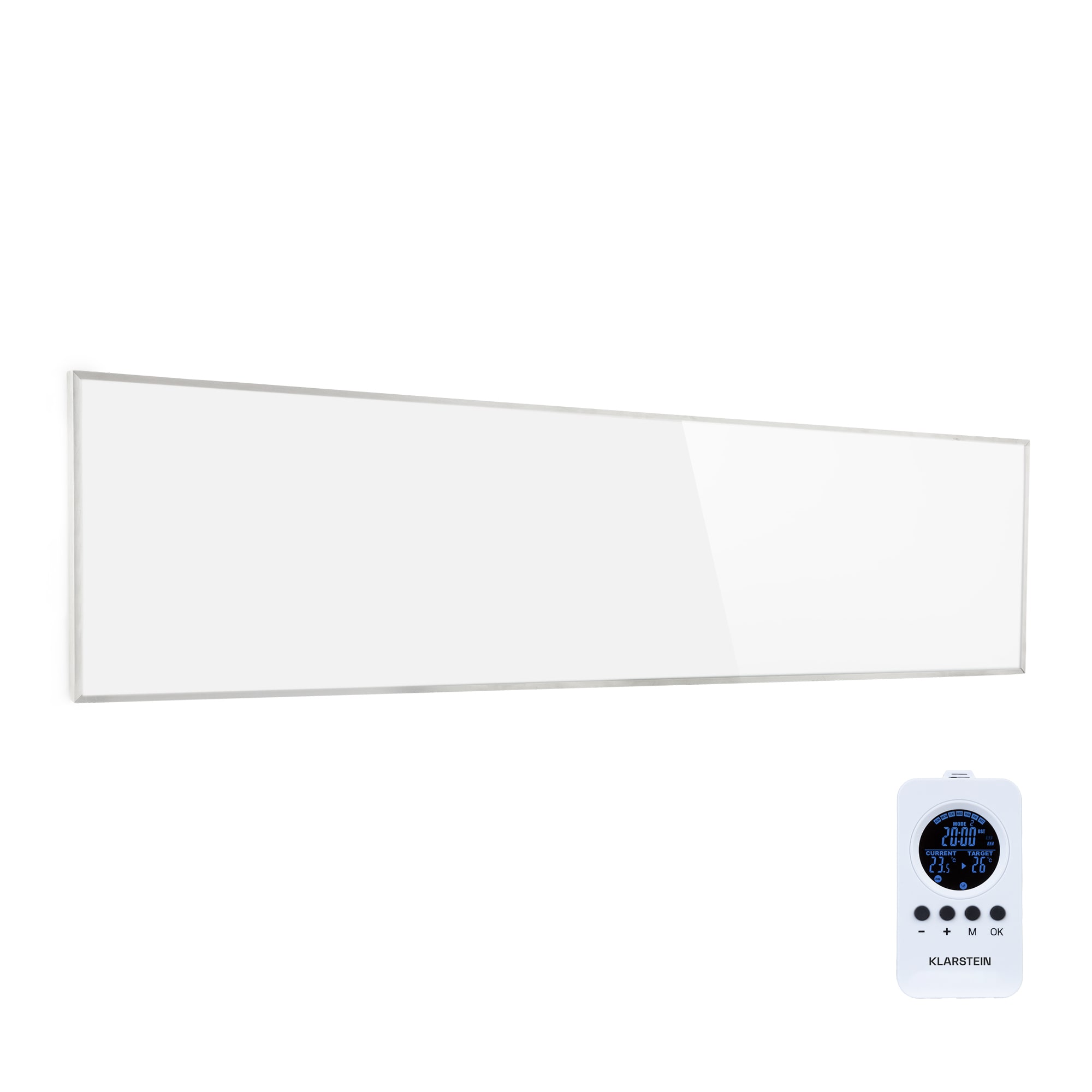 Klarstein Wonderwall Air 36, infravörös hősugárzó, 120 x 30 cm, 360 W, falra szerelhető, távirányító, fehér