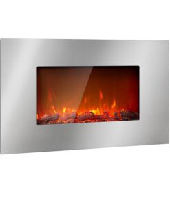 Klarstein Lausanne Luxe, elektromos kandalló, 2000 W, 2 fűtési fokozat, 90 cm, rozsdamentes acél