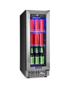 Klarstein Beerlager 56, italhűtőszekrény, 56 liter, 20 palack, G energiahatékonysági osztály, rozsdamentes acél, fekete