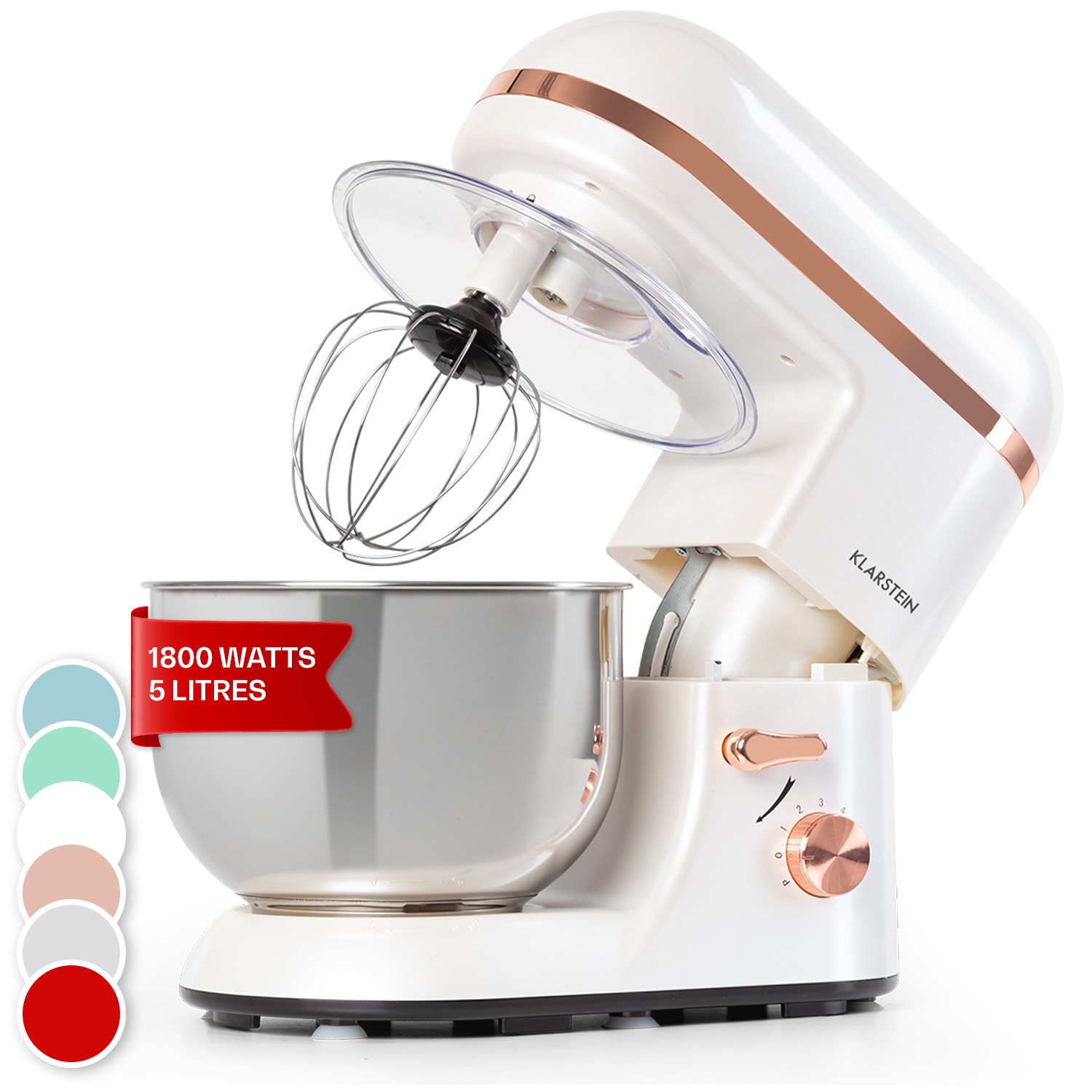 Klarstein Bella Elegance, konyhai robotgép, 1800 W, 1,7 PS, 6 fokozat, 5 L