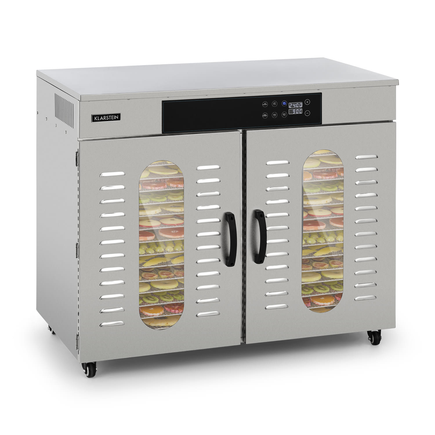 Klarstein Master Jerky 500, aszalógép, 3000 W, 30 - 90 °C, 24 órás időzítő, rozsdamentes acél, ezüst