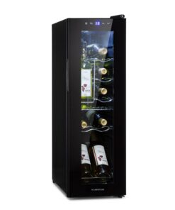 Klarstein Shiraz 12 Slim, bohűtő, 32 l, 12 palack, 85 W, 5–18°C, érintőképernyős kezelőpanel