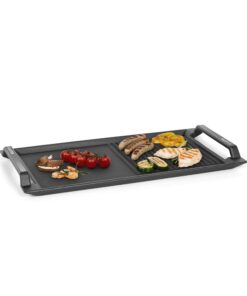 Klarstein Delicatessa Grill Pan, grillező lap, indukciós főzőlap tartozék, fekete