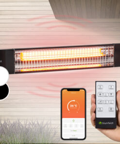Blumfeldt Smartwave, infravörös hősugárzó, 2400 W, WiFi, vezérlés applikáción keresztül, fekete