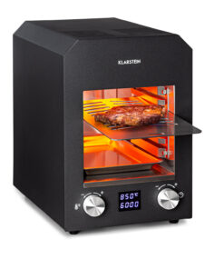 Klarstein Hannibal, magas hőmérsékletű grill, 2200 W, 850 °C, beltéri, rozsdamentes acél, ezüst