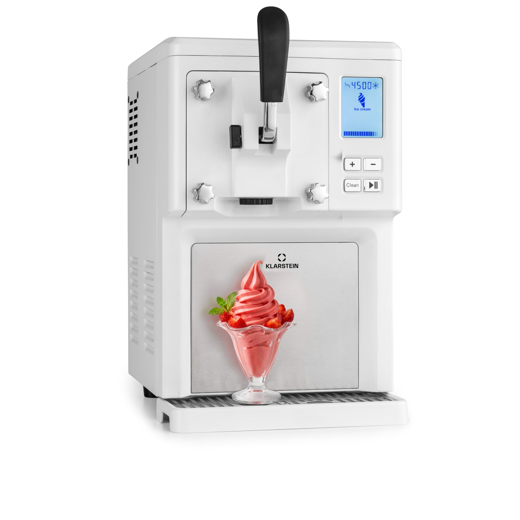 Klarstein Sweet Sundae fagylaltkészítő kompresszor 1,5l rozsdamentes acél fehér