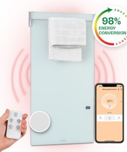 Klarstein Hot Spot Crystal Spotless Smart, infravörös hősugárzó, 750 W, alkalmazás, fehér