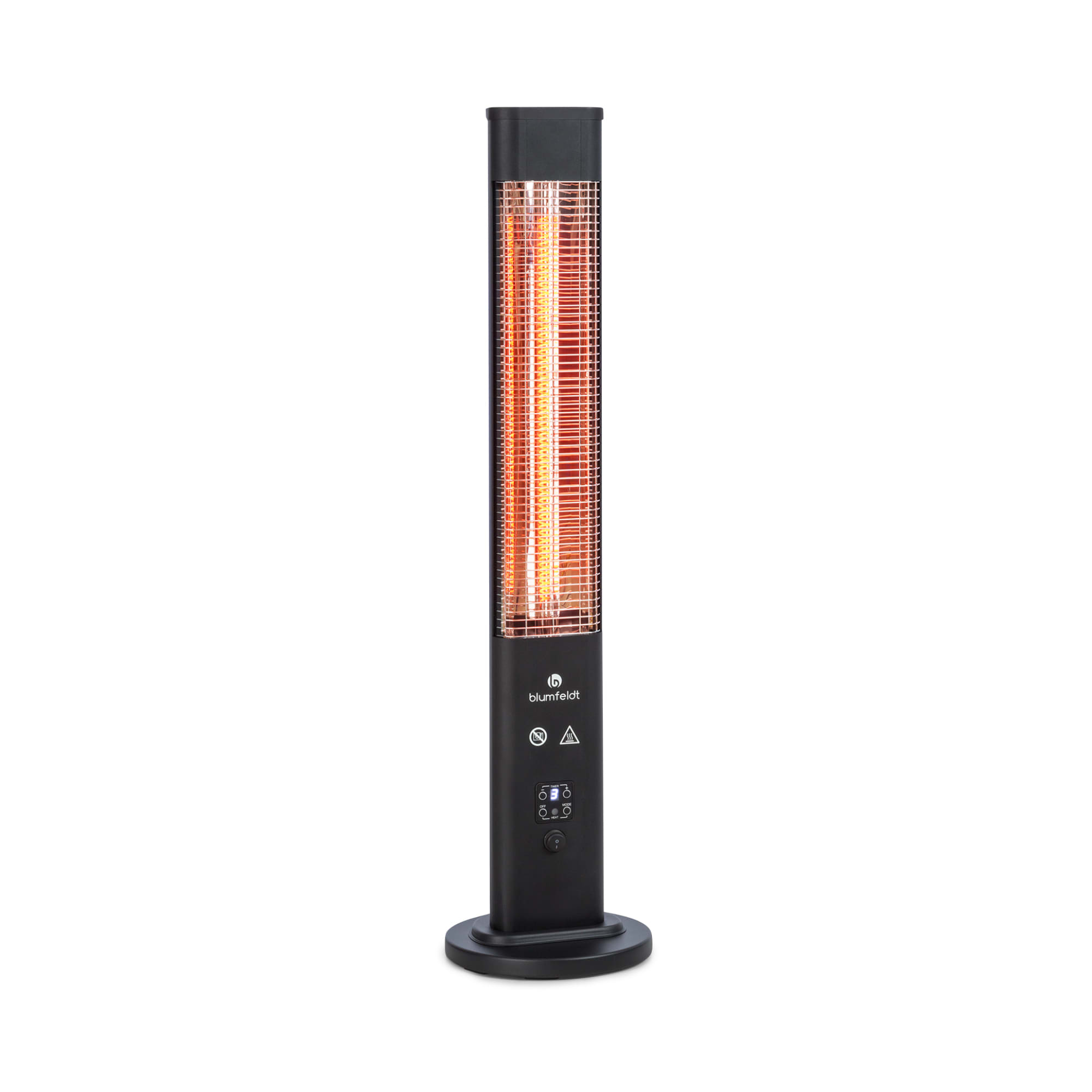 Blumfeldt Heat Guru Plus, kültéri sugárzó fűtőtest, 1200 W, 3 hőfokozat, távirányítóval