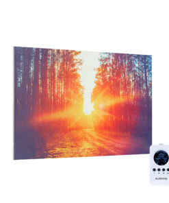 Klarstein Wonderwall Air Art Infinite, infravörös hősugárzó, 90 x 60 cm, 580 W, fali, kép, távirányító