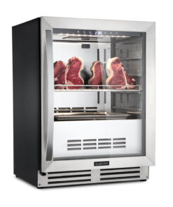 Klarstein Steakhouse Pro, húsérlelő hűtőszekrény, 1 zóna, 98 liter, 1 – 25 °C, érintős, rozsdamentes acél
