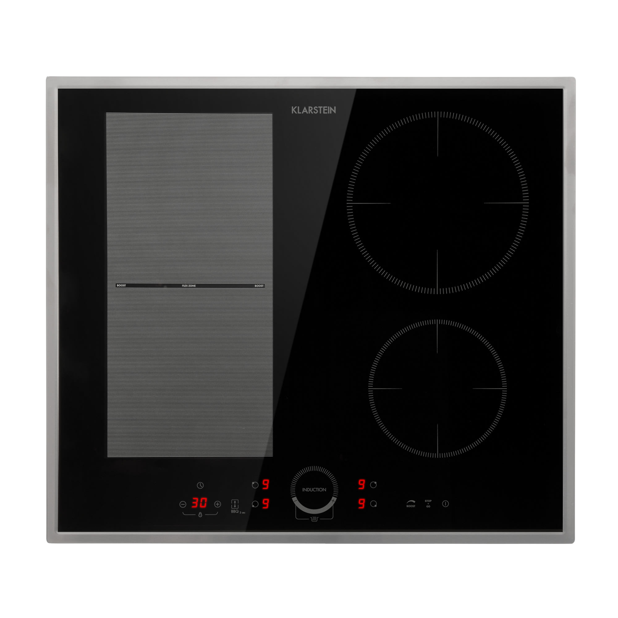 Klarstein Delicatessa 60 Hybrid Prime, indukciós főzőlap, indukció, 7000 W, 4 zóna, fekete