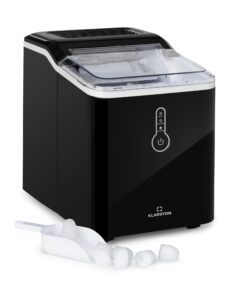 Klarstein Chillout, jégkocka készítő, kerek jégdarabok, 12 kg/24 h, víztartály: 1,5 L, fekete