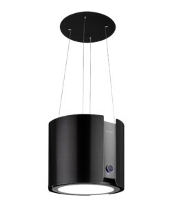 Klarstein Skyfall, sziget páraelszívó, Ø 45 cm, légkeringetés, 402 m³/ó, LED, nemesacél, fekete