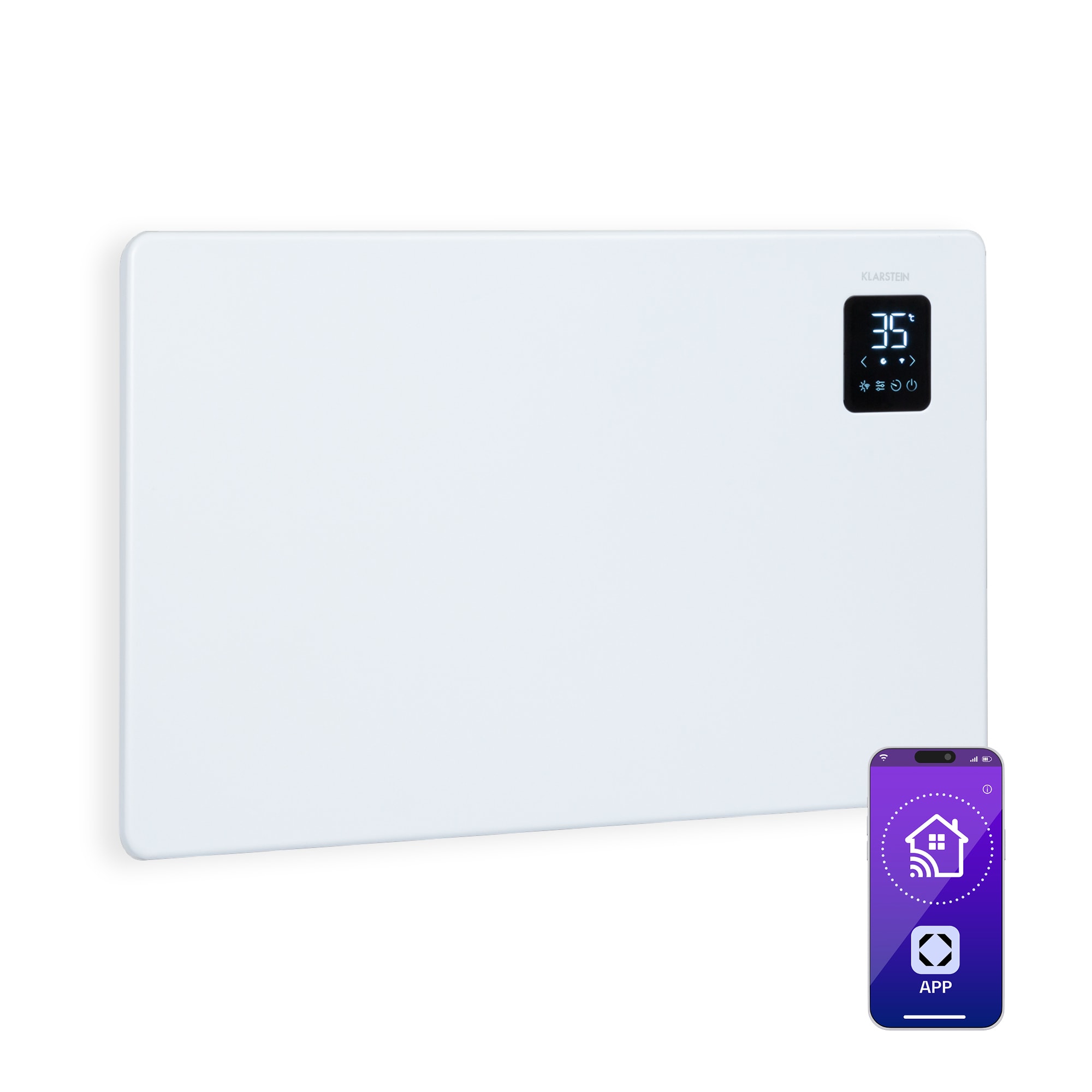 Klarstein Bansin Smart 1500, konvektor, 1500 W, vezérlés applikáción keresztül