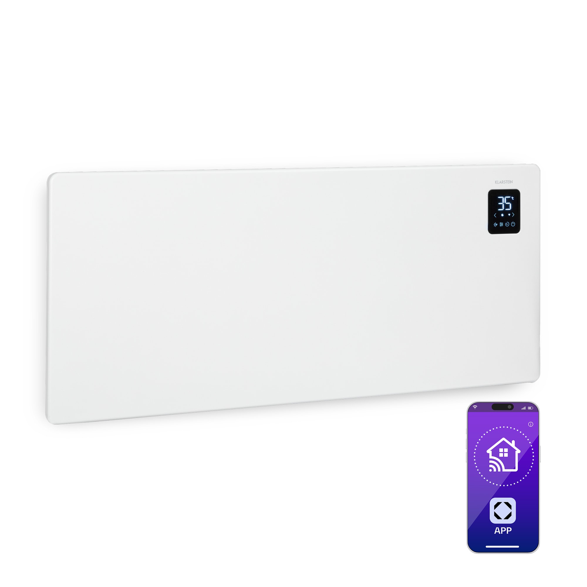 Klarstein Bansin Smart 2500, konvektor, 2500 W, vezérlés applikáción keresztül