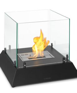 Klarstein Phantasma Cubo, etanol kandalló, rozsdamentes acél égő, füst- és szagmentes, biztonsági üveg