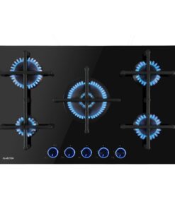 Klarstein Illuminosa 5, gázfőzőlap, 5 Sabaf égő, üvegkerámia, fekete