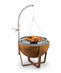 Blumfeldt Blum Fire Globe, tűzrakóhely grillel, Ø 60cm, acél