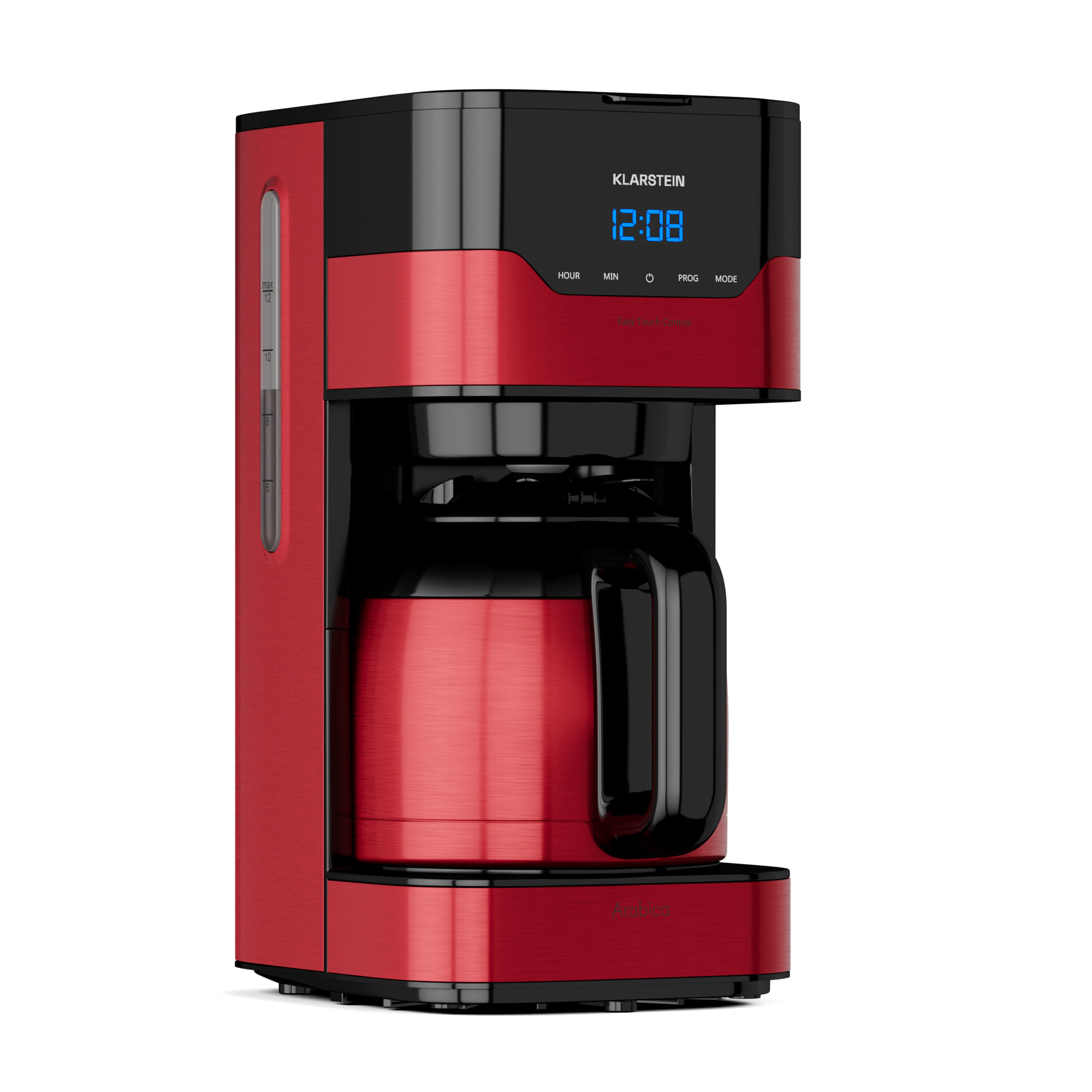 Klarstein Arabica 1.2, kávéfőző, 1.2 l, EasyTouch Control, ezüst/fekete