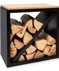 Blumfeldt Kindlewood S Black, fa állvány, pad, 57 × 56 × 36 cm, bambusz, cink