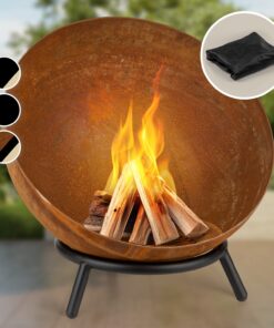 Blumfeldt Fireball Rust, tűzrakóhely, Ø 60 cm, kidönthető rostély, rozsdás megjelenés