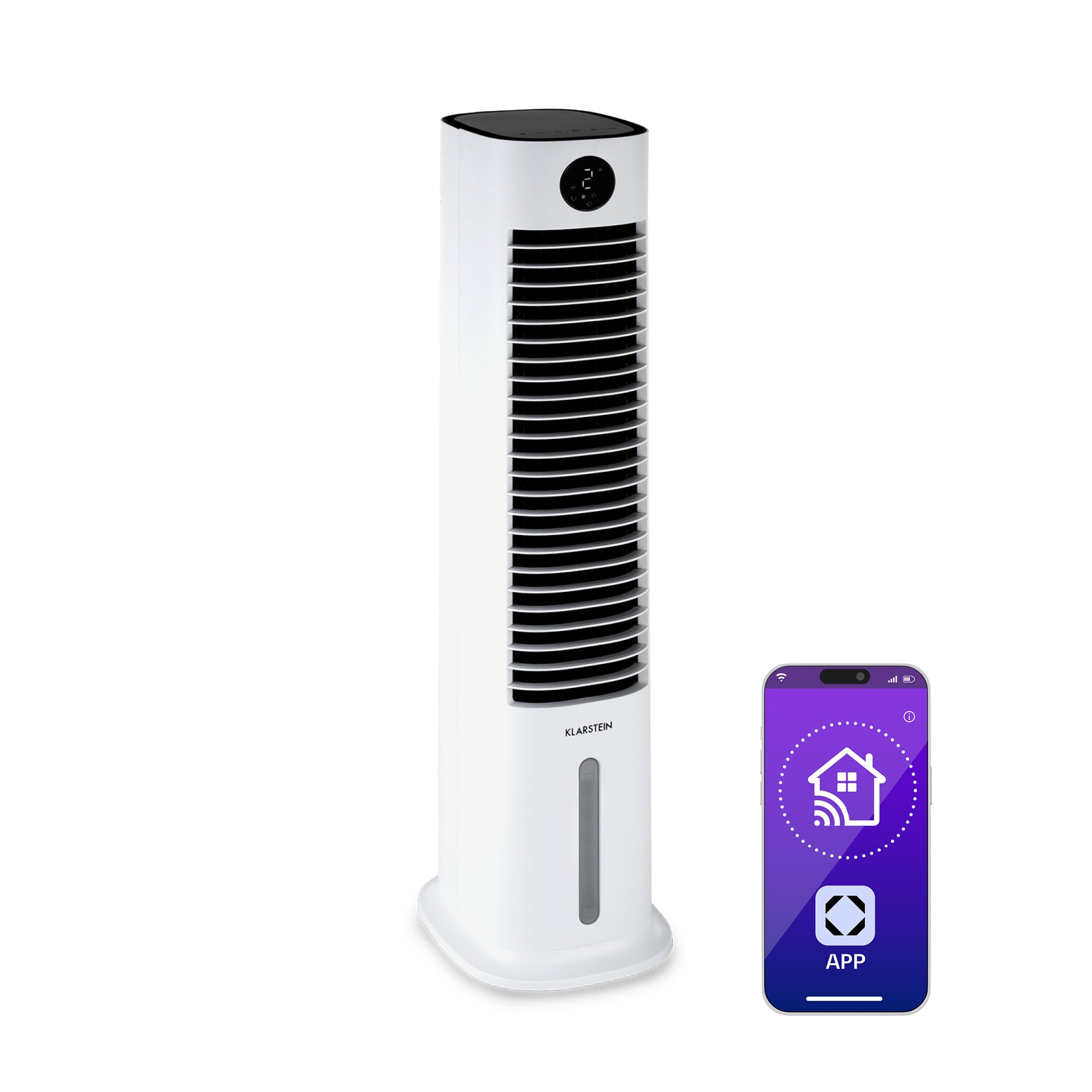 Klarstein Skytower Grand Smart, léghűtő, 80 W, 460 m³/ó, 6 liter, hordozható
