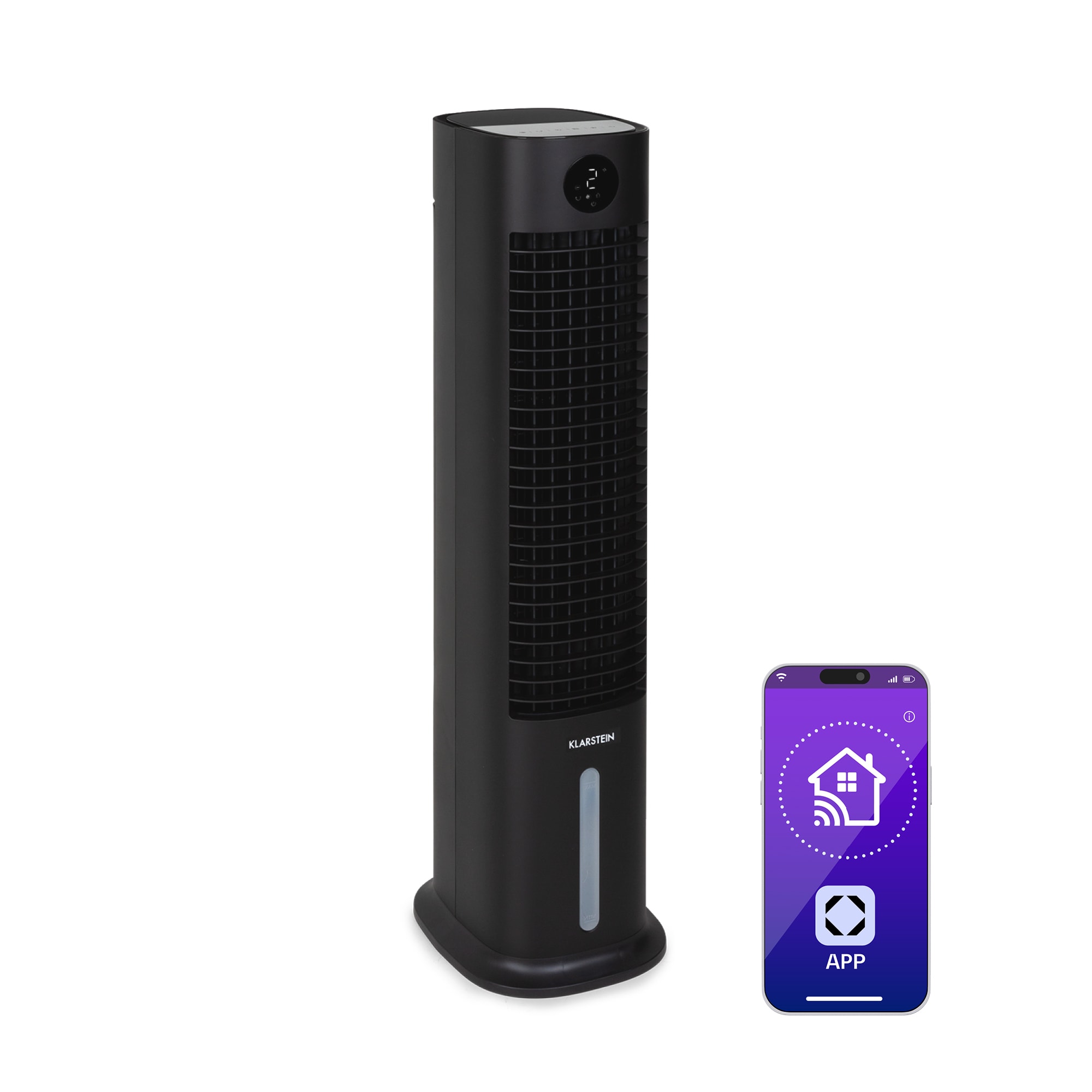 Klarstein Skytower Grand Smart, léghűtő, 80 W, 460 m³ / h, 8 liter, hordozható