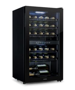 Klarstein Shiraz 29 Duo, borhűtő, 80 liter, 29 palack, 2 zóna, 5 - 22 °C, érintős, fekete