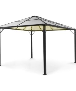 Blumfeldt Pantheon Solid Sky Ambient Solar, pavilon tetővel, 3 × 4 m, polikarbonát, alumínium