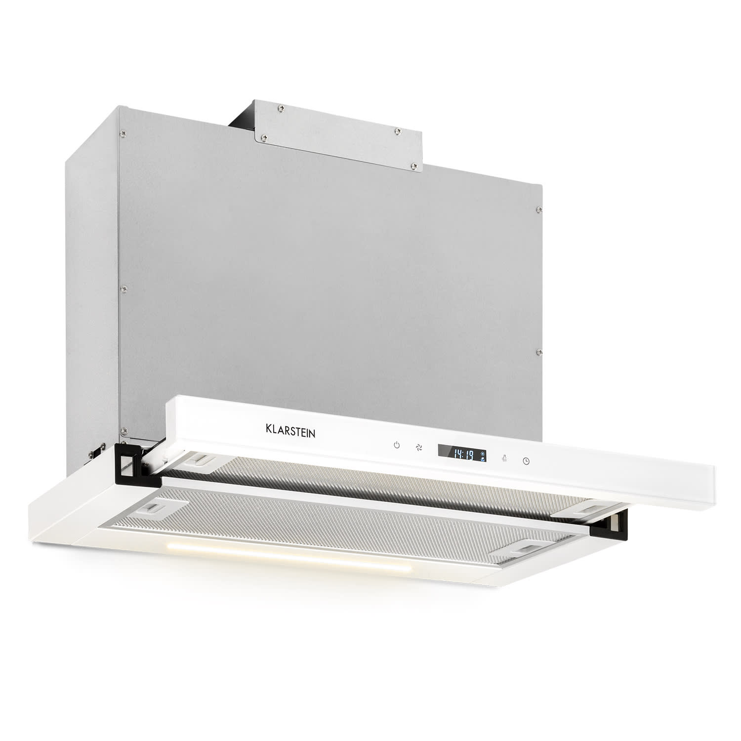 Klarstein Mariana Neo 60, kihúzható páraelszívó, 60 cm, 640 m³/ó, elszívás, LED