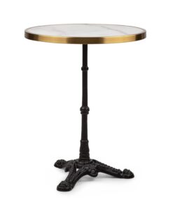 Blumfeldt Patras Lux, bisztró asztal háromlábú talapzattal, márvány asztal, Ø: 57,5 cm, magasság: 72 cm