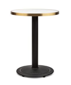 Blumfeldt Patras Jewel, márvány asztal, szecessziós stílus, Ø: 57,5 cm, magasság: 75 cm, öntöttvas állvány