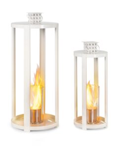 Blumfeldt Fiamme Cilindro, etanol lámpások, 2 darabos készlet, rozsdamentes acél égő, 0,3 liter, égési idő 4 óra