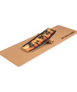 BoarderKING Indoorboard Curved, egyensúlyozó deszka, alátét, henger, fa/parafa