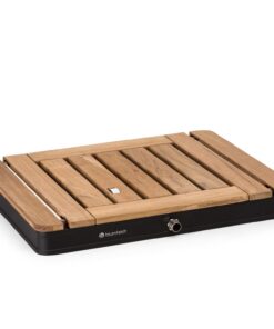 Blumfeldt Sumatra Teak Square, kerti zuhanyzó, alumínium, teakfa, fogantyú