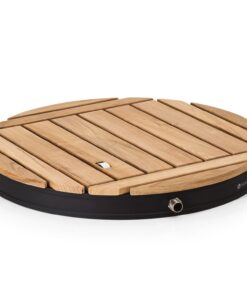 Blumfeldt Sumatra Teak Round, kerti zuhanyzó, alumínium, teakfa, fogantyú
