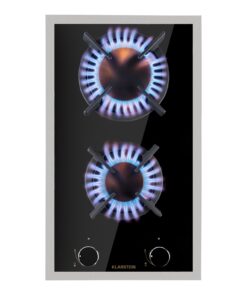 Klarstein Goldflame 2, gázfőzőlap, 2 Messing égő, üvegkerámia