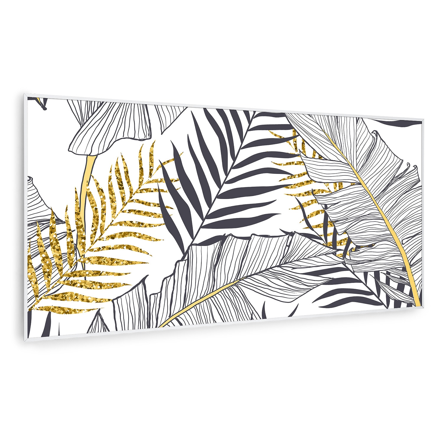 Klarstein Wonderwall Air Art Smart, infravörös hősugárzó, 120 x 60 cm, 700 W, levél