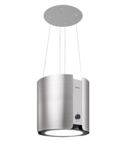 Klarstein Skyfall, sziget páraelszívó, Ø 45 cm, légkeringetés, 402 m³/ó, LED, nemesacél, ezüst