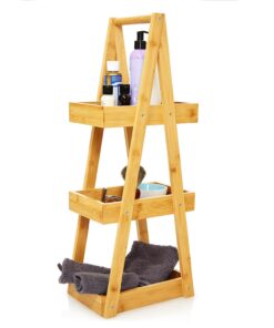 Blumfeldt Premium, polcok zuhanyozóba, 26 x 66 x 18 cm, vízálló, bambusz