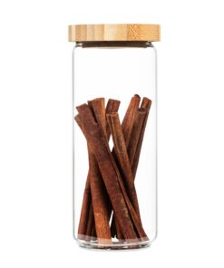 Klarstein Tárolóedény, bambusz fedéllel, 800 ml, egymásra helyezhető, légmentesen zárható