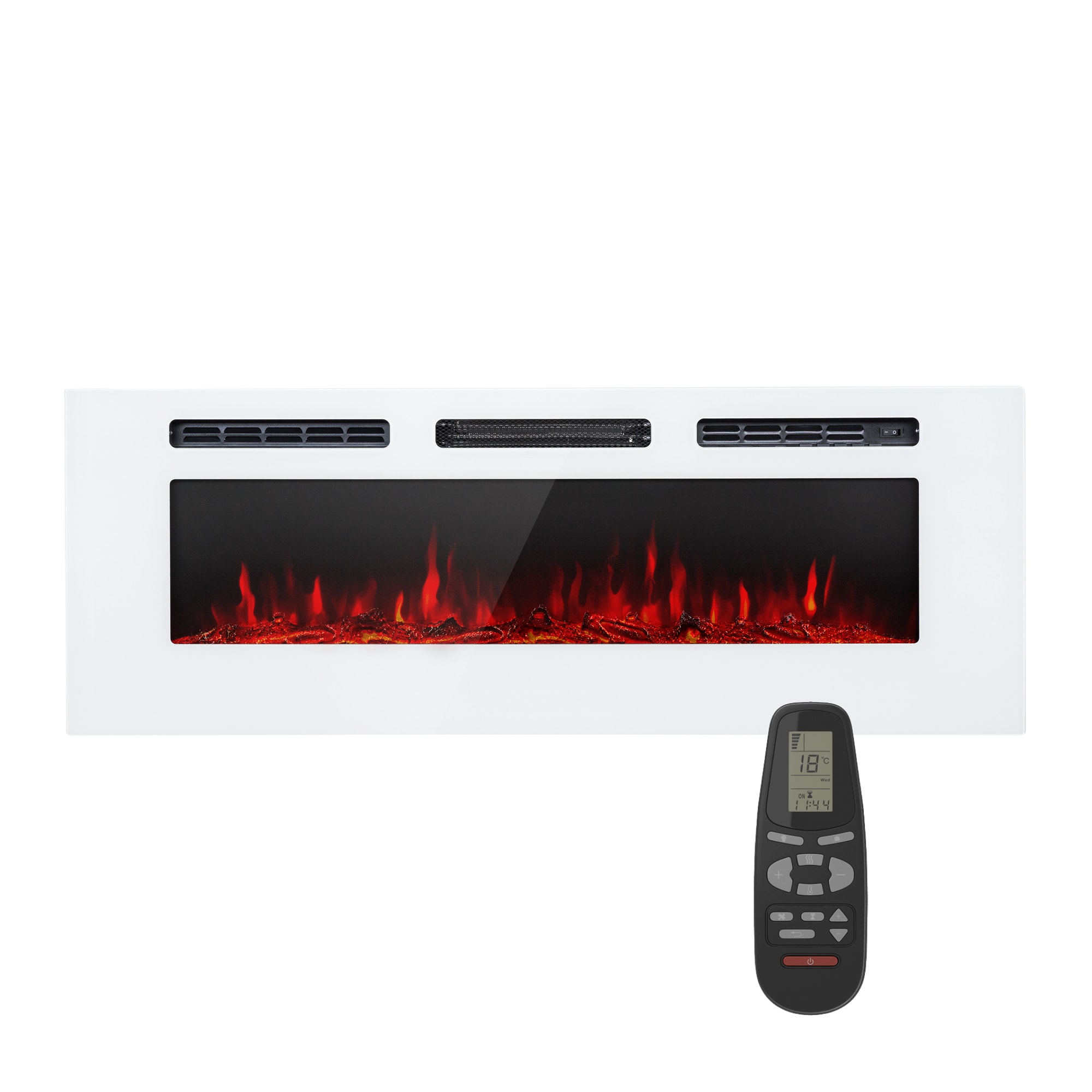 Klarstein Galeras, elektromos fali és beépített kandalló, 1800 W, LED, 3 szín, időzítő
